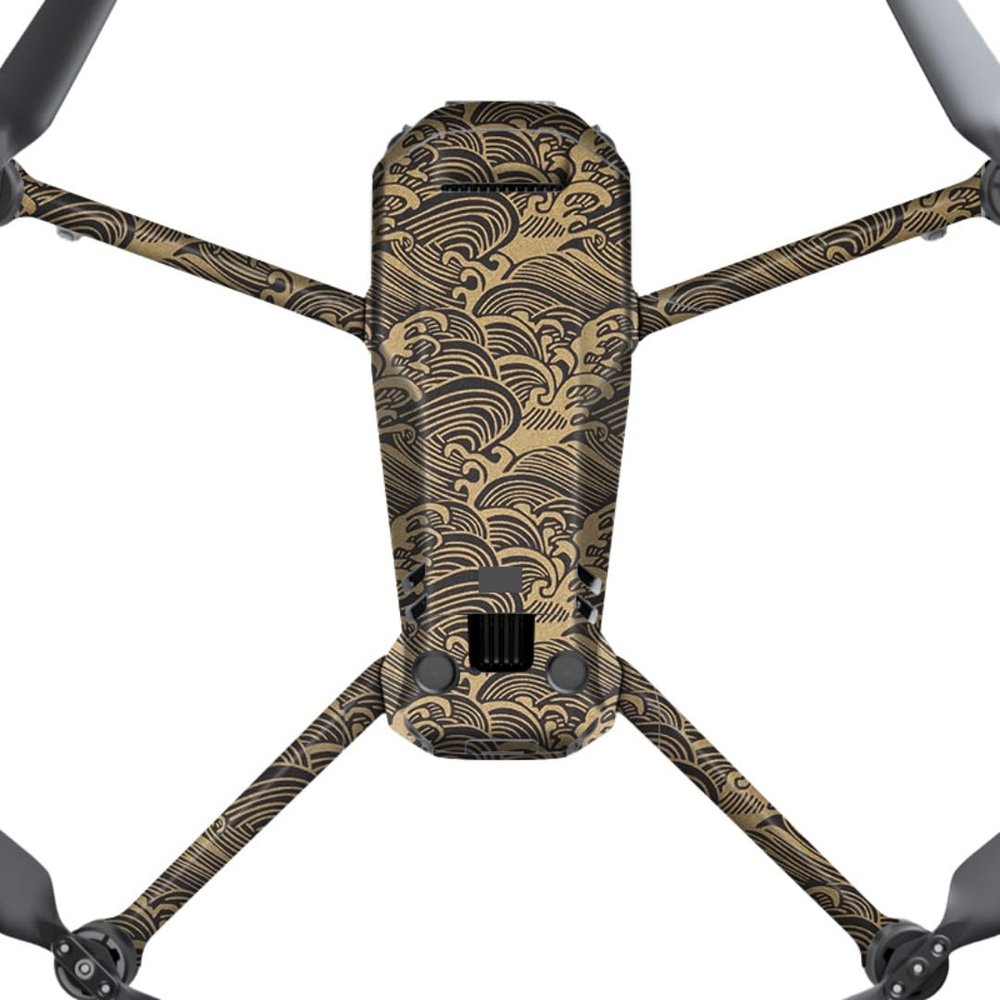 Mavic 3 Pro Anti-Scratch Skin for DJI Mavic 3 Pro Premium Sticker Protective Wrap Cover Film Photographic Video Equipment Accessories Decals (Wave Gold, for DJI Mavic 3 Pro)