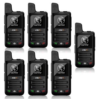 Global Lifetime Free Rapid Walkie Talkies Unlimited Range Nationwide PTT 4G LTE PoC Long Range Two Way Radios Long Distance 5000 Miles Professional for Family,Outdoor,Logistics (7 Pack with SIM)