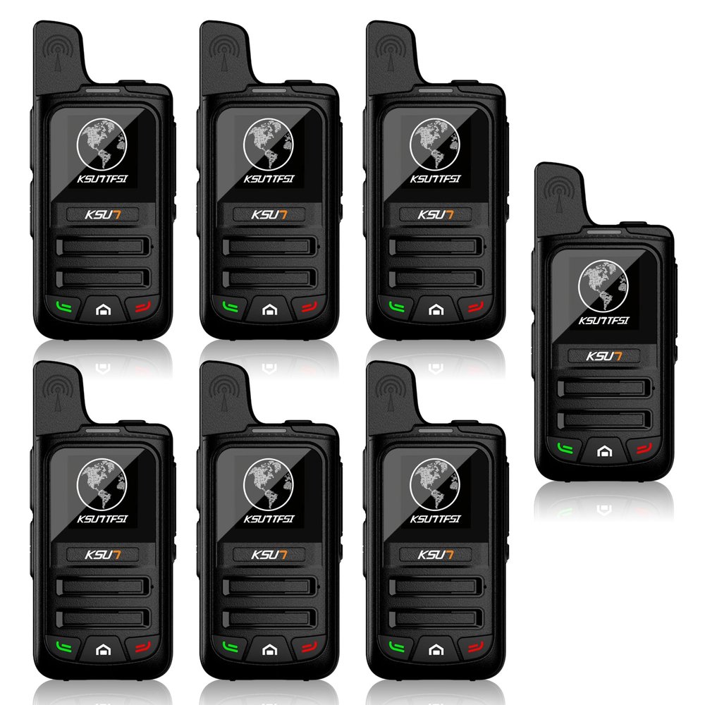 Global Lifetime Free Rapid Walkie Talkies Unlimited Range Nationwide PTT 4G LTE PoC Long Range Two Way Radios Long Distance 5000 Miles Professional for Family,Outdoor,Logistics (7 Pack with SIM)