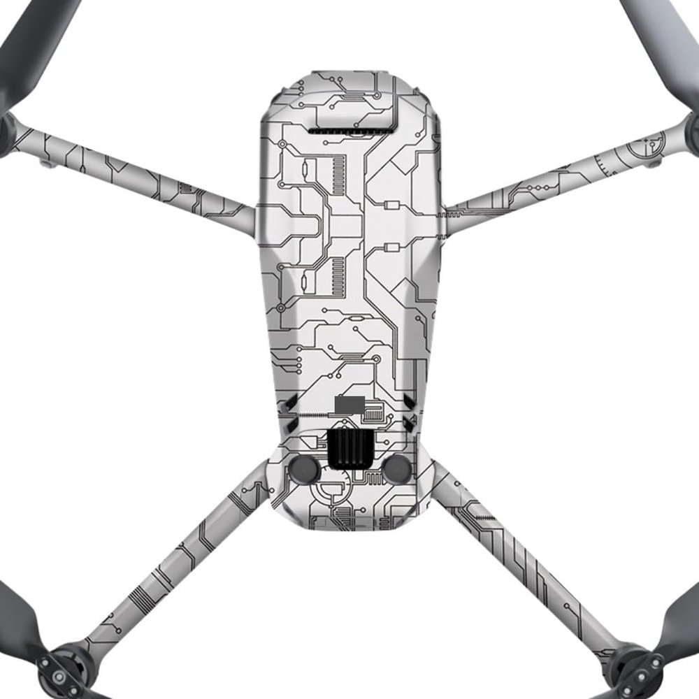 Mavic 3 Pro Anti-Scratch Skin for DJI Mavic 3 Pro Premium Sticker Protective Wrap Cover Film Photographic Video Equipment Accessories Decals (Circuit White, for DJI Mavic 3 Pro)