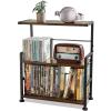 Aquzee CD Storage Rack, 3-tier CD Holder for Coutertop, Wooden CD Organizer, DVD Storage Shelf, Holds Up to 70 Standard CD, Adjustable CDs Dividers, Multi-Purpose Media Storage for CD DVDs Games Books view 1