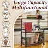Aquzee CD Storage Rack, 3-tier CD Holder for Coutertop, Wooden CD Organizer, DVD Storage Shelf, Holds Up to 70 Standard CD, Adjustable CDs Dividers, Multi-Purpose Media Storage for CD DVDs Games Books view 3