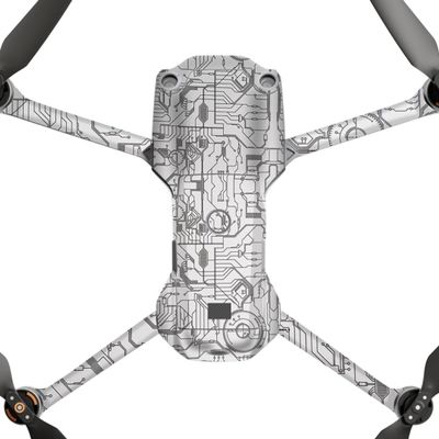 AIR2S Anti-Scratch Camera Vinyl Wrap Film Decal Skin for DJI Air 2S Body Accessories Protective Sticker Protector Coat (Circuit White, for DJI Air 2S)