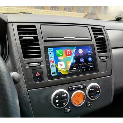 7" Double Din Car Stereo for Nissan Versa 2006-2011, 2+64G Touchscreen Radio for Nissan Pathfinder 2005-2010 Head Unit Backup Camera with Wireless Carplay Android GPS Navi Bluetooth WiFi Mirror Link