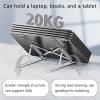 Adjustable Laptop Stand with Non-Slip Silicone, Aluminum Alloy, 7-Gear Height Settings, Foldable Desktop Holder, 2.1-5.9 Inch Elevation (Black) view 4
