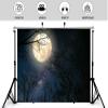 10x5ft Moon Backdrop Moonlit Sea Night Full Moon Photography Background Baby Shower Birthday Party Kids Portrait Party Banner Decorations Photo Studio Props view 4