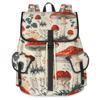 Adornori Red Mushroom Travel Laptop Backpack for Women Men Large Capacity Waterproof 15 Inch Computer Drawstring Nurse Casual Daypack for Travel Sports view 1