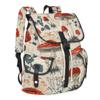 Adornori Red Mushroom Travel Laptop Backpack for Women Men Large Capacity Waterproof 15 Inch Computer Drawstring Nurse Casual Daypack for Travel Sports view 2