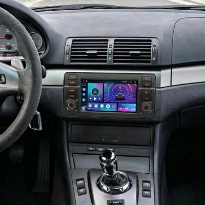 Android 13 Car Stereo Radio Compatible for BMW E46 1998-2006,2GB+64G GPS Navi Head Unit with Carplay and Android Auto,7" Car Player with WiFi Bluetooth 5.1 DAB RDS Radio Driving Recorder