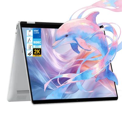 HP OmniBook 5 Flip 2-in-1 14" 2K 300 Nits Touchscreen Laptop| Intel Core 7 150U(up to 5.4 GHz)| 16GB LPDDR5 RAM|2TB SSD| Backlit KB| Wi-Fi 6E| Windows 11| AI Copilot| Perfect for Business |RK Bundle