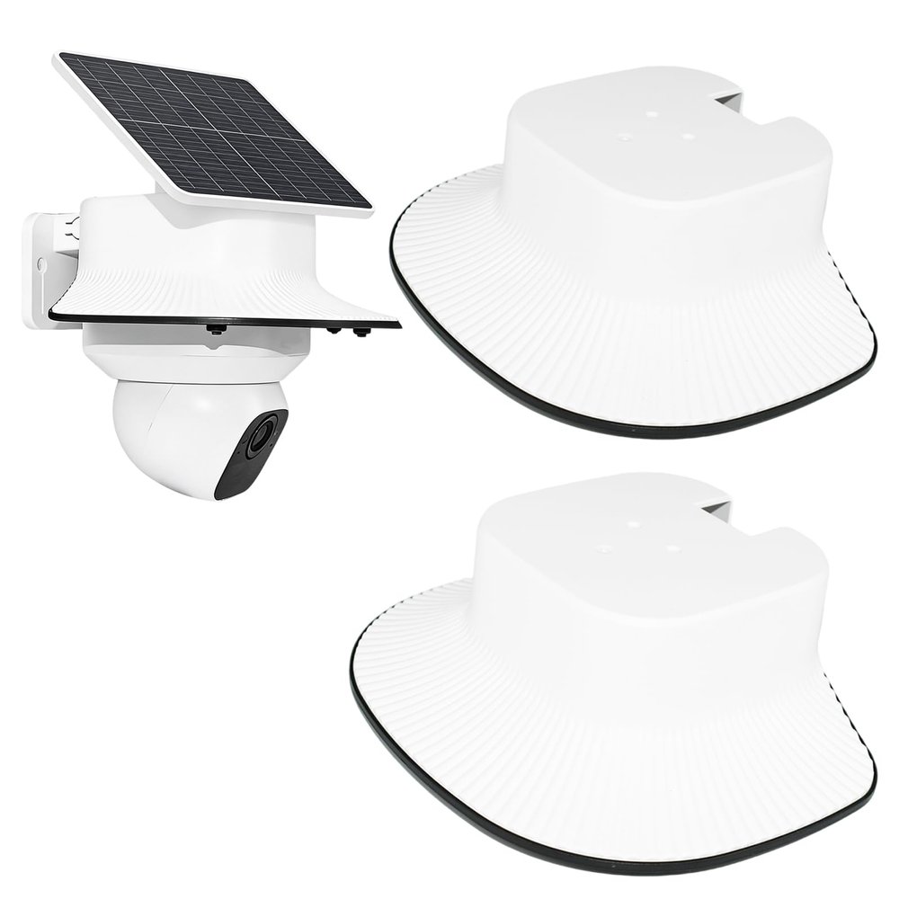 Camera Rain Cover Compatible with Eufy SoloCam E30,Eufy SoloCam E42, Camera Sun Rain Shade Anti Glare Cover, Weatherproof Cover with Resistance, 2 Pack, White