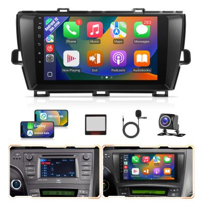 2+32GB Android 12 Car Radio Stereo for Toyota Prius 2010-2015 with Carplay Android Auto - 9inch Touch Screen for Prius Head Unit with BT WiFi GPS SWC +Rear Camera+CANBUS - for Big Screen with J.B.L