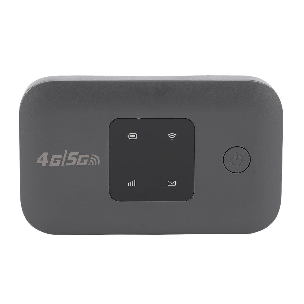 VELATEMOR 4G Portable WiFi Hotspot, 300Mbps High Speed Mobile Router with SIM Card Slot, Supports 10 Devices Connection, Portable Travel Internet for RV Camping (Black)