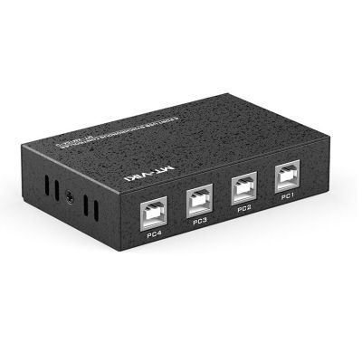 4 Ports USB Synchronizer - KVM Switch/Distributor, DNF Keyboard Mouse Shared Display Synchronization Controller
