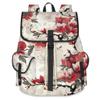 Adornori Cherry Blossom Red Pink Floral Travel Laptop Backpack for Women Men Large Capacity Waterproof 15 Inch Computer Drawstring Nurse Casual Daypack for Travel Sports view 1
