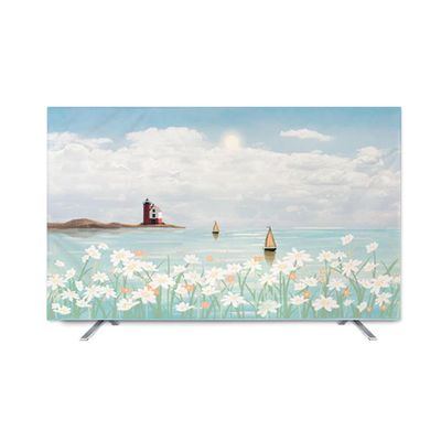 32-85 Inch Tv Cover Indoor TV Screen Protectors Dust Cover Cloth for LED LCD Flat Home Decorative Covers-Type 04||75-inch