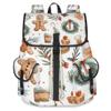 Adornori Christmas Gingerbread Wreaths Travel Laptop Backpack for Women Men Large Capacity Waterproof 15 Inch Computer Drawstring Nurse Casual Daypack for Travel Sports view 1