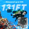 AKASO EK7000 4K30FPS 20MP WiFi Action Camera with 64GB MicroSD Memory Card Bundle EIS Ultra HD 131FT Waterproof Underwater Camera Remote Control 4X Zoom Support External Microphone Black view 4