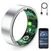 VAMOTRA Smart Ring for Women & Men, Fitness Tracker Ring with Heart Rate Monitor, HRV, Sleep Tracking, No Subscription Fee, 10ATM Waterproof Activity Ring for iPhone & Android (Silver, 9) view 1