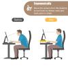 2 Tiers Bamboo Corner Monitor Stand, Triangular Computer Monitor Riser with Cell Phone Holder, Desktop Organizer Stand for Study Room  Office(Natural) view 2