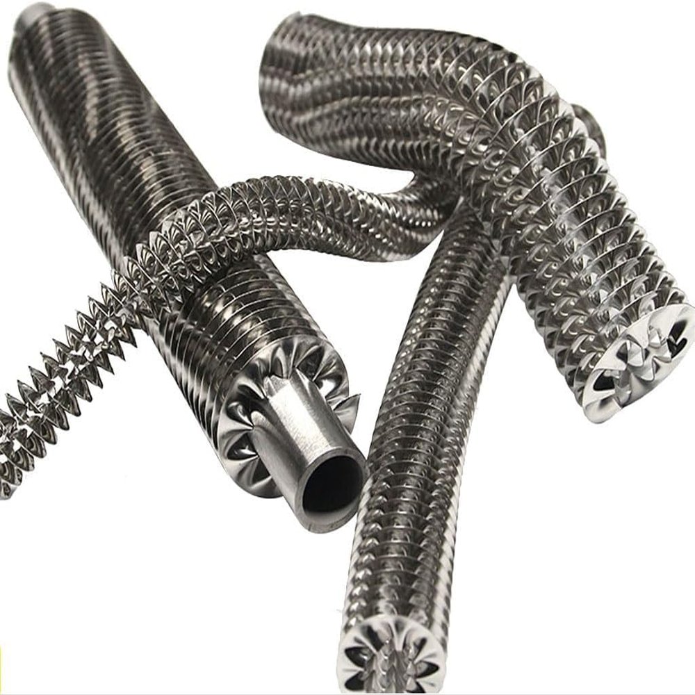 1PCS 1M Stainless Steel Spiral Hollow Fin Heat Sink for Tubular Cooling Tube Heat Conduction Heating Fin Tube Drying Radiator Parts(ID12mm Height 9.5mm) ID20mm Height 9.5mm