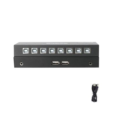 8-Port DNF USB Keyboard Mouse Synchronizer KVM Switch & Distributor for Gaming Studios, Surveillance, Stock Market and Office
