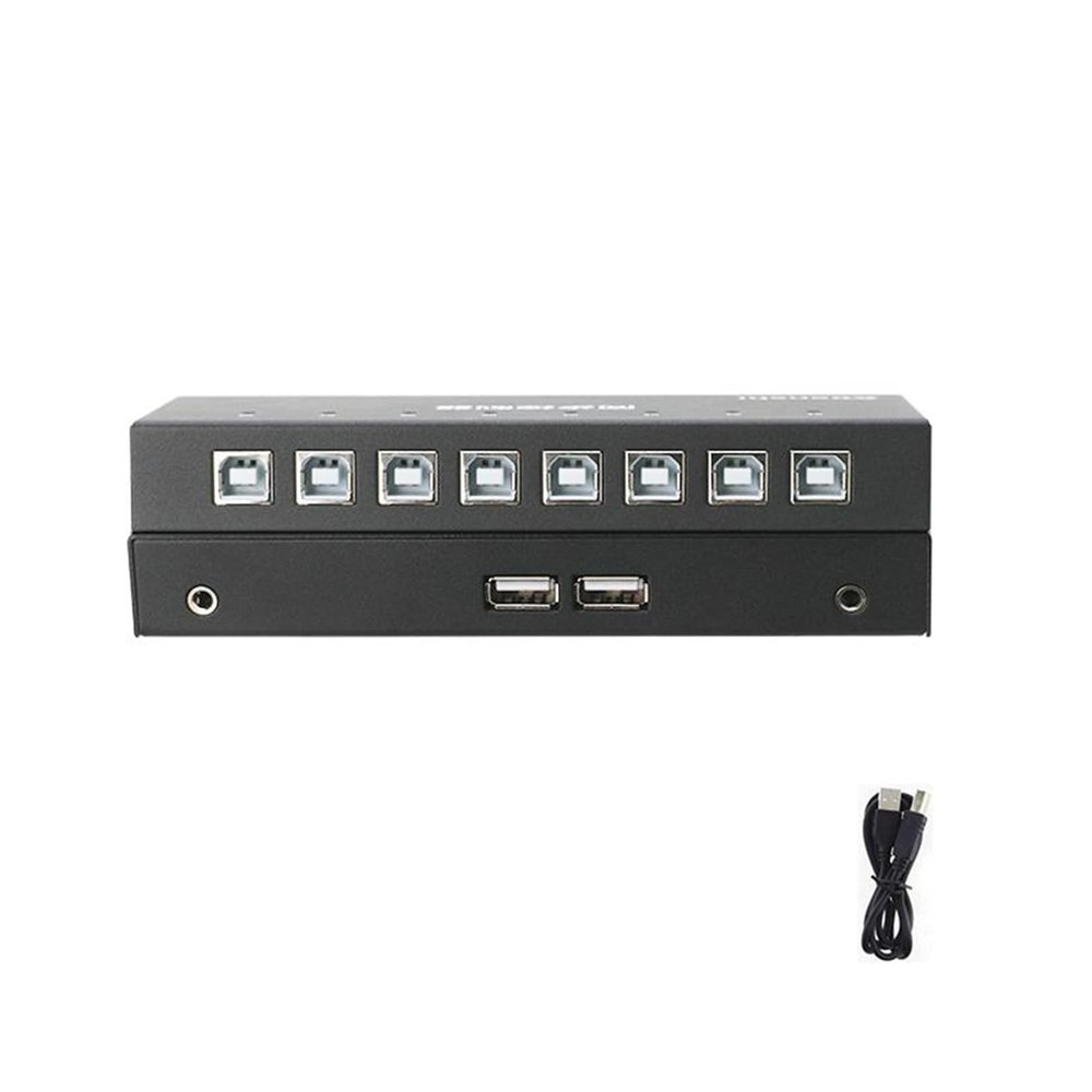 8-Port DNF USB Keyboard Mouse Synchronizer KVM Switch & Distributor for Gaming Studios, Surveillance, Stock Market and Office