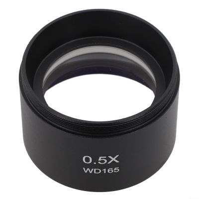 0.5X 0.7X Auxiliary Objective Lens For Trinocular Binocular Stereo Zoom Microscope, 48Mm Mounting Diameter Glass Optics, Increases Or Reduces Magnification(0.5X)