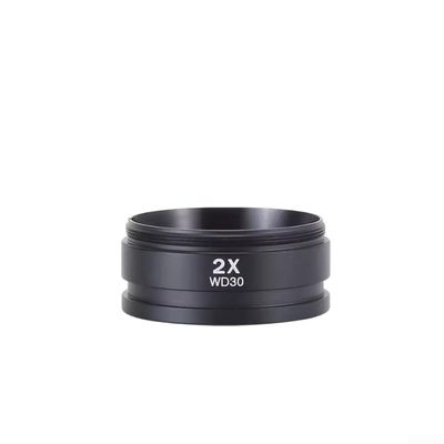 0.5X 0.7X Auxiliary Objective Lens For Trinocular Binocular Stereo Zoom Microscope, 48Mm Mounting Diameter Glass Optics, Increases Or Reduces Magnification(2.0X)