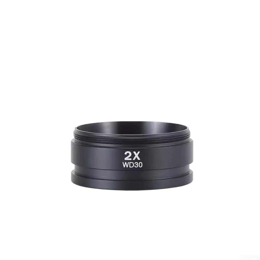 0.5X 0.7X Auxiliary Objective Lens For Trinocular Binocular Stereo Zoom Microscope, 48Mm Mounting Diameter Glass Optics, Increases Or Reduces Magnification(2.0X)