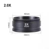 0.5X 0.7X Auxiliary Objective Lens For Trinocular Binocular Stereo Zoom Microscope, 48Mm Mounting Diameter Glass Optics, Increases Or Reduces Magnification(2.0X) view 2