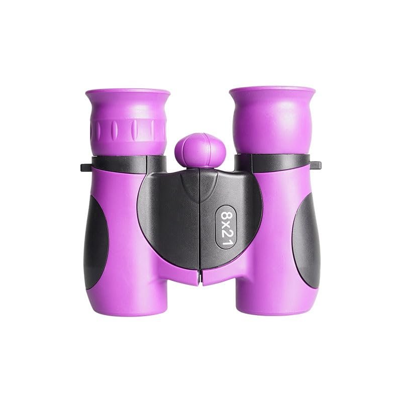 8x21mm Kids Binoculars Compact High Resolution HD Shockproof Binoculars Gift for Boys Girls Travel Hiking Camping binoculaire (Purple)