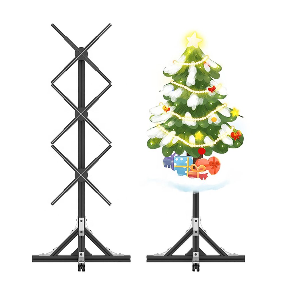 3D Hologram Fan,1x3 Animation Video Wall,Hologram Projector Advertising Display,Remote Control,for Shopping Malls,Event Venues