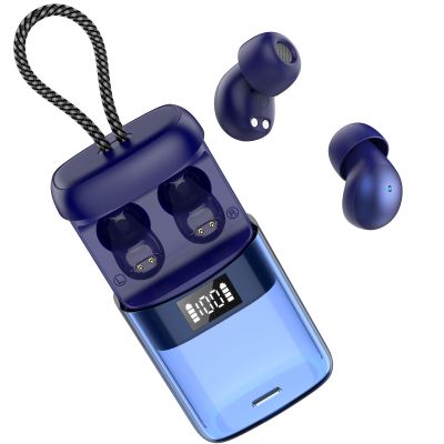WXQZXO 2026 Sleep Earbuds Bluetooth 6.0 in Ear, Small Earplugs for Side Sleepers, 48H Playtime Sleep Earphones with Sleep Mode, Personal Alarm, Mini Sleep Headphones with Sleep Monitor and APP, Blue