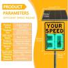 BDJSN Solar Powered Radar Speed Detector, 60x90cm LED Solar Radar Speed Limit Sign, IP65 Waterproof, Includes Solar Panel & Remote, for Highways & Streets view 3