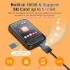 MP3 Player with Bluetooth 5.3,Portable Music Player with Speaker and Micro SD Card Slot MP3 Player with FM Radio,Video,Voice Recording,Earphone for Kids,Jogging and Gift,Max 512GB Expand view 2