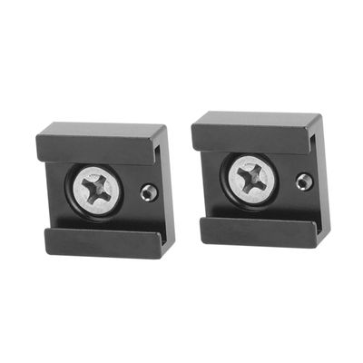 SHOWERORO 2Pcs Multifunction Cold Shoe Flash Adapter Mounts for Photographers, Quick Release Shoe Flash Bracket Compatible with Light Stands, Black