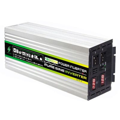 15000-20000W Pure Sine Wave Power Inverter 12V/24V/48V/60V DC to 220V AC Car Plug Adapter Converter Multi-Protection(18000w,60v-220v)