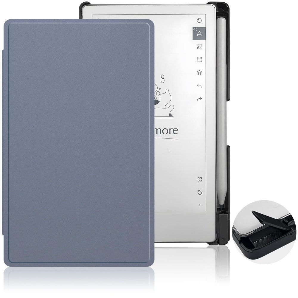 Aippdo Case for Remarkable Paper Pro Move 7.3 inch 2025,Hard Back Shell Protective Book Folio Cover with Built-in Pen Holder, with Auto Sleep/Wake Function.