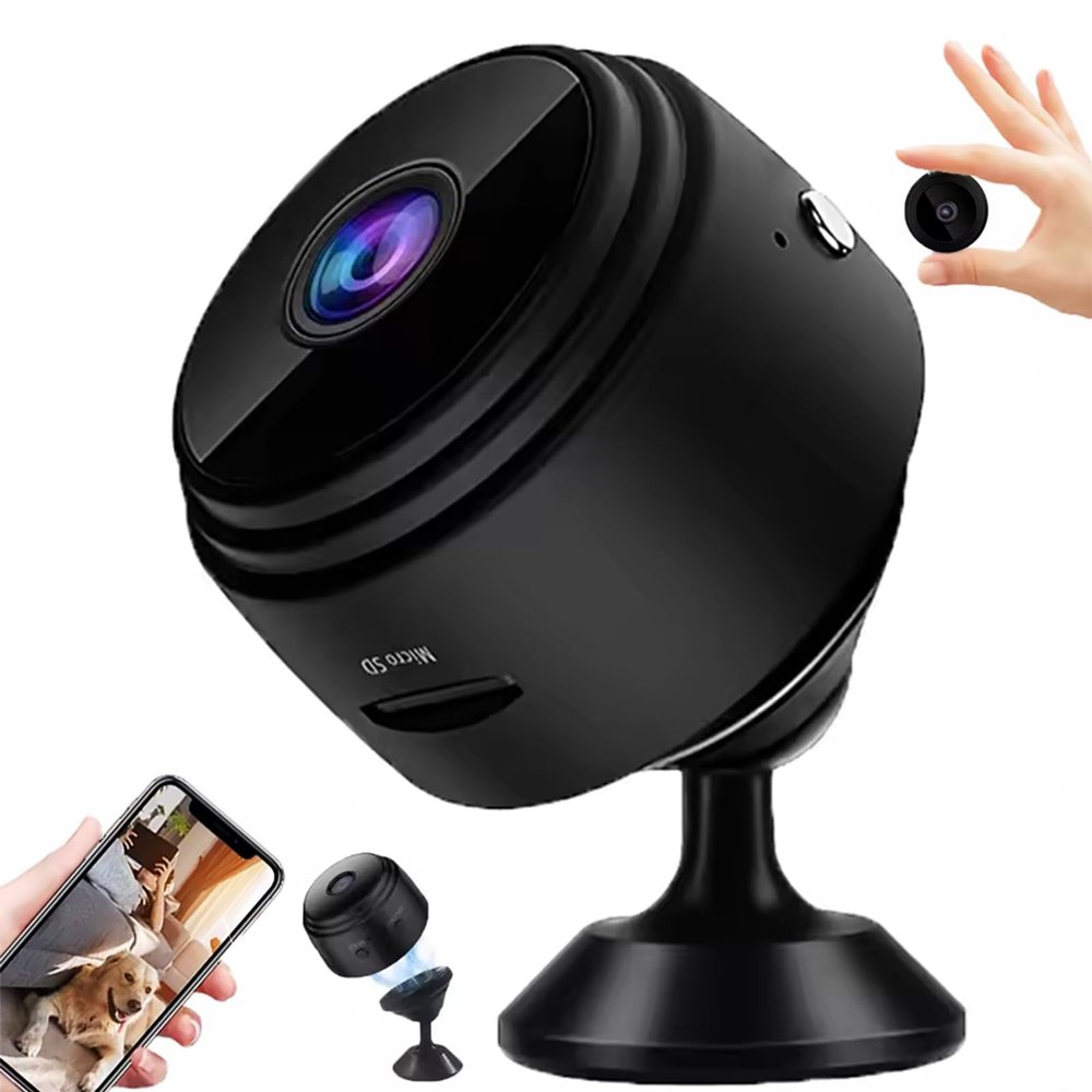 XIBHDN Hidden Camera, Miniguard Cam, Watcheye Magnetic Mini Security Camera, with Wide-Angle Lens & Smart Alarm, App Remote with Night Vision (1set, 64GB)