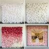 100x100cm Flowers Backdrops Wall, Artificial Flowers Wall Panel, Floral Wall Decor for Wedding Valentine's Day Girl's Party Portrait Photo Shoots Studio Props,Style e view 3