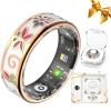 Enamel Craft Smart Health Rings for Women Men, Sleep Tracker with Heart Rate, Blood Oxygen, Fitness Ring for Activity Monitoring, No Subscription, Compatible with iOS & Android (Enamel Color, 7#) view 1