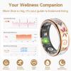 Enamel Craft Smart Health Rings for Women Men, Sleep Tracker with Heart Rate, Blood Oxygen, Fitness Ring for Activity Monitoring, No Subscription, Compatible with iOS & Android (Enamel Color, 7#) view 4
