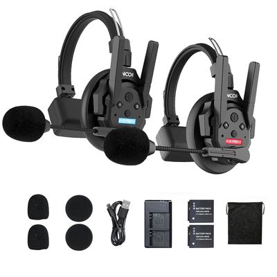 SYNCO XTALK XPRO2 2-Person Wireless Intercom Headset System with Microphone 500m/1640ft Operating Range Real-time Monitoring for Movie Shoot Live Show Stage Performance