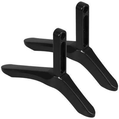 Kisangel Universal Replacement TV Stand Base with Aluminum Alloy Legs No-Drill Desktop TV Mount Stand Heavy Duty Leveling Feet
