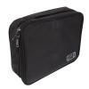 TIDTALEO Multipurpose Electronics Organizer Bag with Zipper, Earphone and USB Cable Storage Pouch, Portable Travel Electronic Accessories Carrying Case in Black, Three-Layer Design for view 1