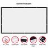 OKUMEYR 9 Foldable High Definition Polyester Projection Screen for Outdoor Indoor Movies Classroom and Office Use view 4