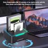 Gugxiom USB 3.0 to SATA Dual Bay External Hard Drive Docking Station for 2.5 or 3.5in HDD, SSD, with UASP, RGB Light, Hard Drive Duplicator, Cloner Function (US Plug) view 4