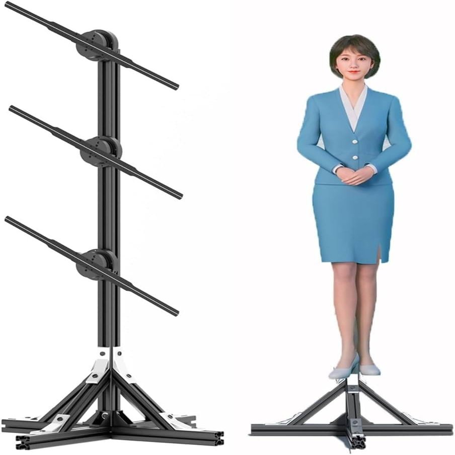 3D Hologram Fan Projector - Advertising Display for Human Size Animation Video - Perfect for Business Signs, Bars, Casinos, Parties, and Halloween