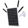 ERYUE Outdoor 4G LTE Modem Router Solar Powered WiFi Signal Booster with 300Mbps Speed 150M for Remote Monitoring, Entertainment, Black 1.8in (Black Antennae) view 4